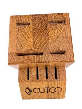 Cutco Wood Knife Block Holder 8 Slot Storage Stand Knives Utensils Wooden USA